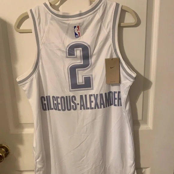 Nike White OKC Jersey with Blue Accents - Picture 6 of 8